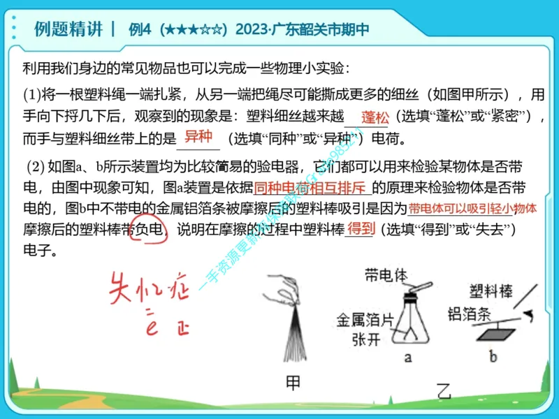 《04-01.课堂笔记主讲课中笔记_26初三网课_2026初三物理谭清军_2025初三秋上自然科学自主学习·TY·S（3期）-谭清军_课程资料_第15节大总结跃动的电光-S班TY》第8页预览