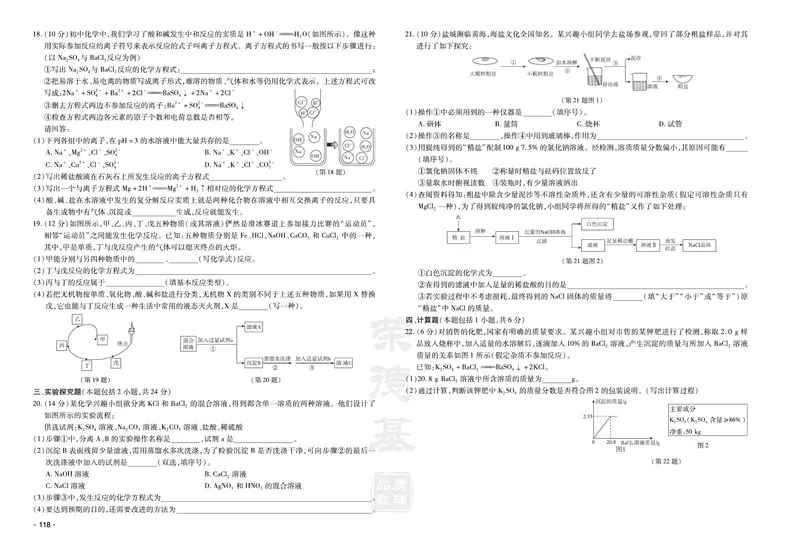 《化学试卷9年级下册_初中全科目同步习题+精品试卷（7-9年级）_25秋初中化学《同步习题+精品试卷》_初中化学（人教版）试卷_《单元达标测试卷》》第8页预览