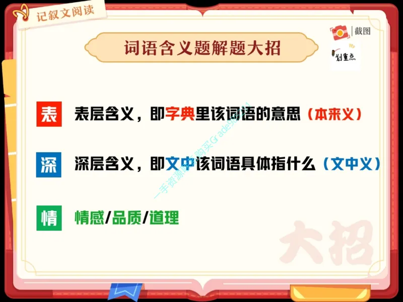 《17-01.课堂笔记主讲课中笔记_26初三网课_2026初三语文宋北平_2025初三秋上人文创作自主学习TY·A+（2期）-宋北平_课程资料_第14节易错题专项秋A+班TY-7》第8页预览