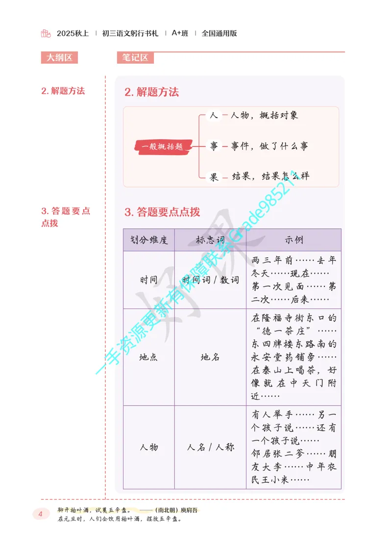 《02.2025秋上初三语文躬行书札_A+班_全国通用版_26初三网课_2026初三语文宋北平_2025初三秋上人文创作自主学习TY·A+（2期）-宋北平_课程资料》第8页预览