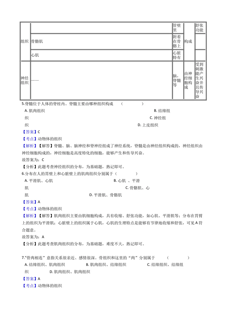 《北师大版七年级上册第4章测试卷（解析版）_初中全科目同步习题+精品试卷（7-9年级）_25秋初中生物《同步习题+精品试卷》_初中生物试卷（北师大）_《单元试卷》_单元试卷7A》第3页预览