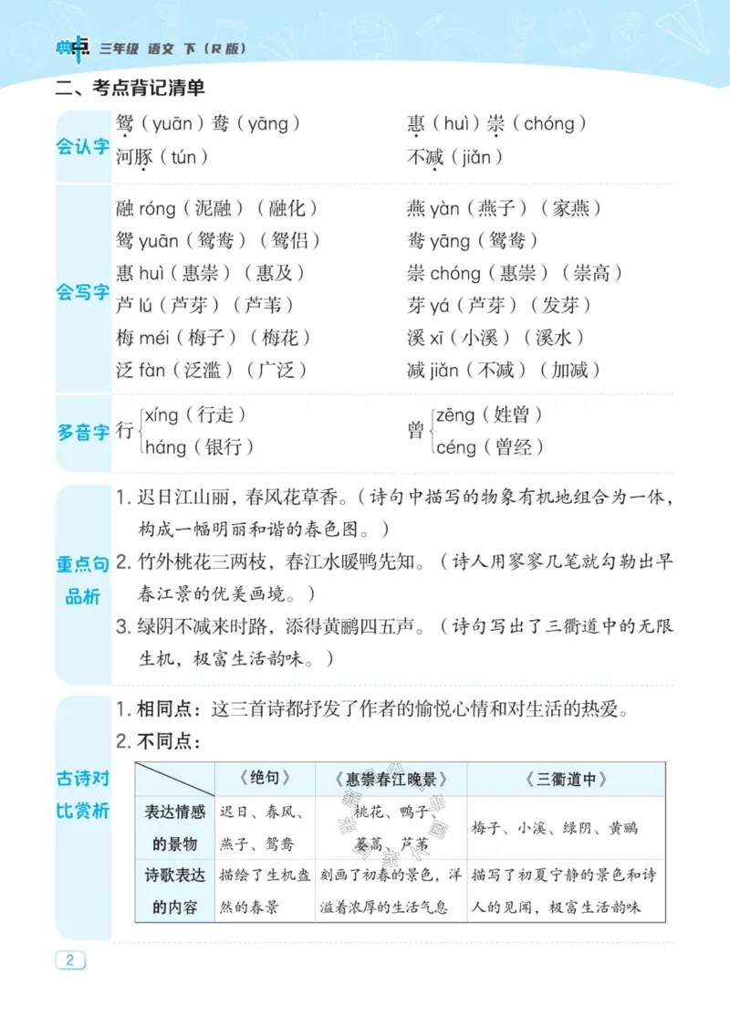 《035.24春典中点语文名师划重点三年级下册公众号：米妈家长圈_小学1-6年级全科全套_1-6年级全科下册_三年级_其他补充资料_语文资料》第3页预览