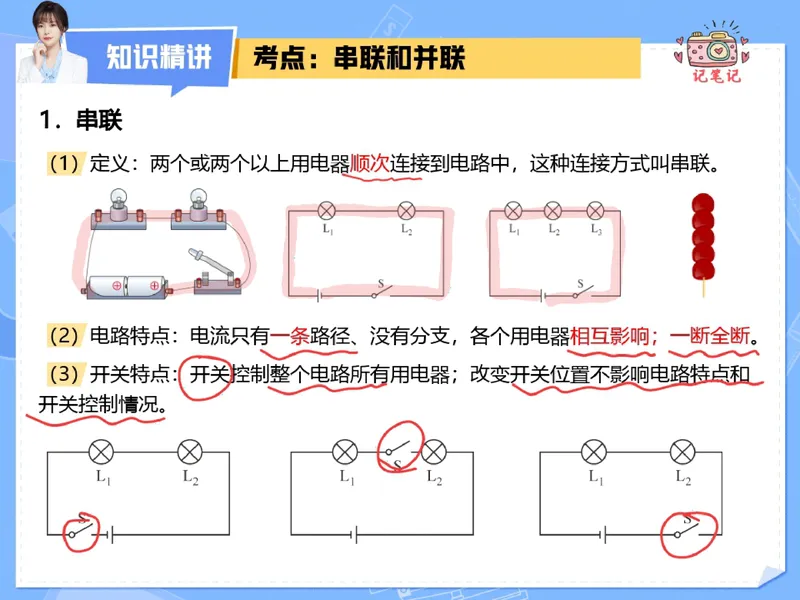 《05.课堂笔记主讲课中笔记_26初三网课_2026初三物理-刘怡-_2025初三秋上自然科学自主学习·TY·A+（3期）-刘怡_05_小小电路套路多》第9页预览