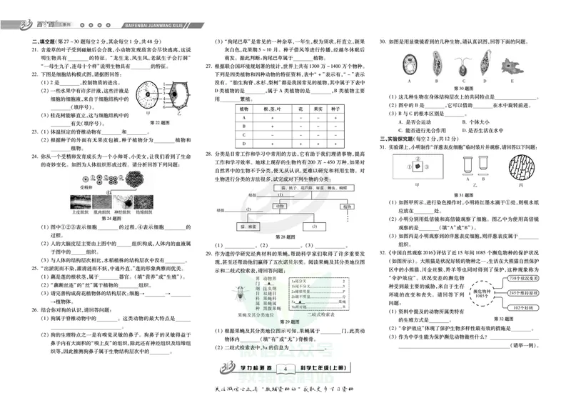 《名师金典七年级上册科学浙教版试卷_初中全科目同步习题+精品试卷（7-9年级）_25秋初中科学《同步习题+精品试卷》_《名师金典》》第4页预览