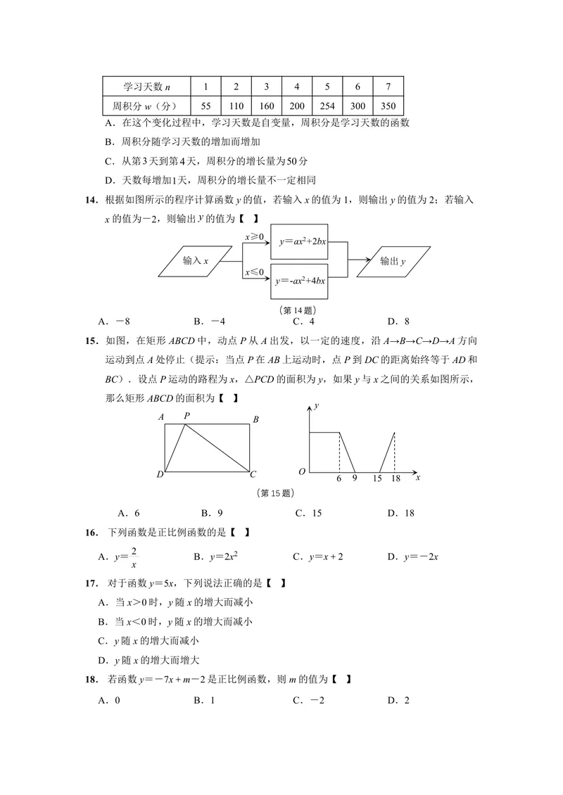 《初中数学八年级下册第19单元一次函数题库_0作业_初中全科目同步习题+精品试卷（7-9年级）_25秋初中数学《同步习题+精品试卷》_初中数学苏科版试卷_《优秀作业单》_八年级》第3页预览