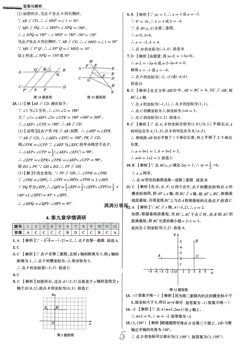 《天津真题圈七下数学答案(1)_初中全科目同步习题+精品试卷（7-9年级）_25秋初中数学《同步习题+精品试卷》_初中数学人教版试卷_初中数学人教版7-9年级下册_《真题圈》25春》第6页预览