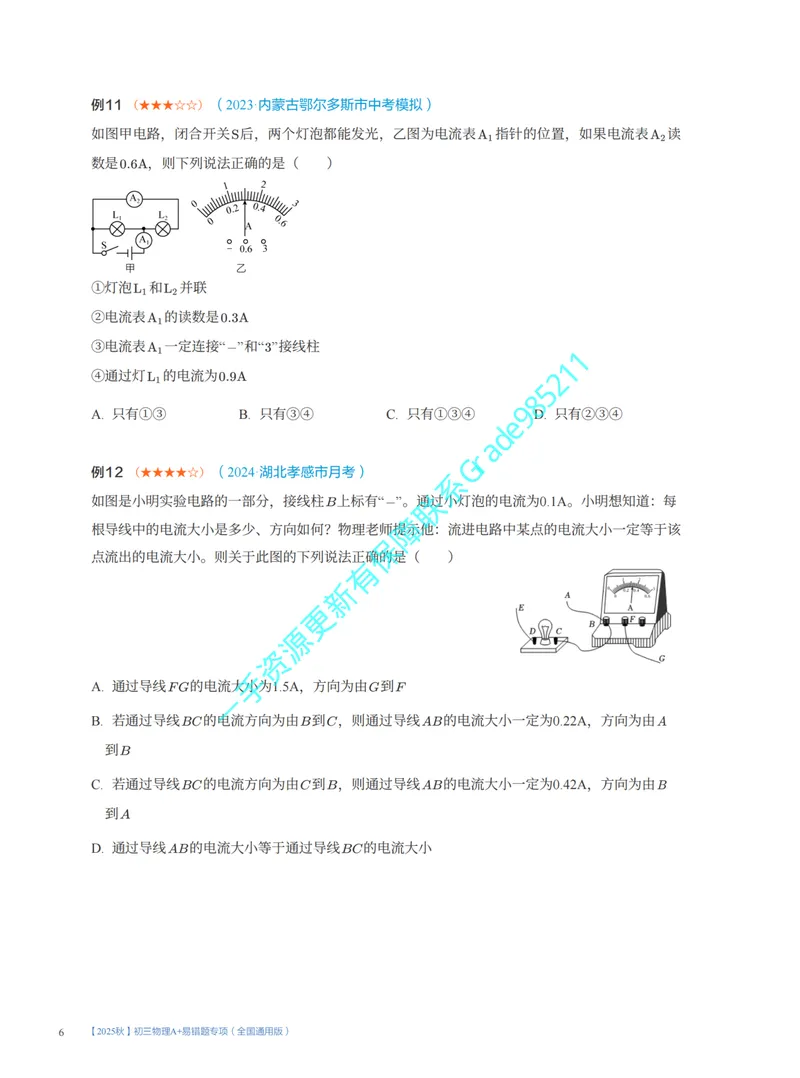 《06-02.大总结电学重难点_26初三网课_2026初三物理谭清军_2025初三秋上自然科学自主学习·TY·A+（2期）-谭清军_课程资料_第15节大总结跃动的电光-A+班TY》第6页预览