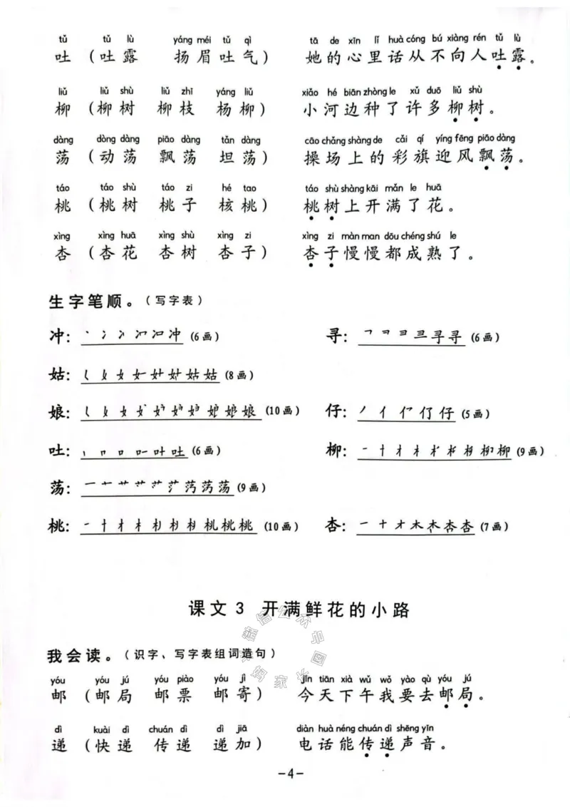 《040.二年级下册生字笔顺组词造句阅读本公众号：米妈家长圈_小学1-6年级全科全套_1-6年级全科下册_二年级_其他补充资料_语文资料》第6页预览