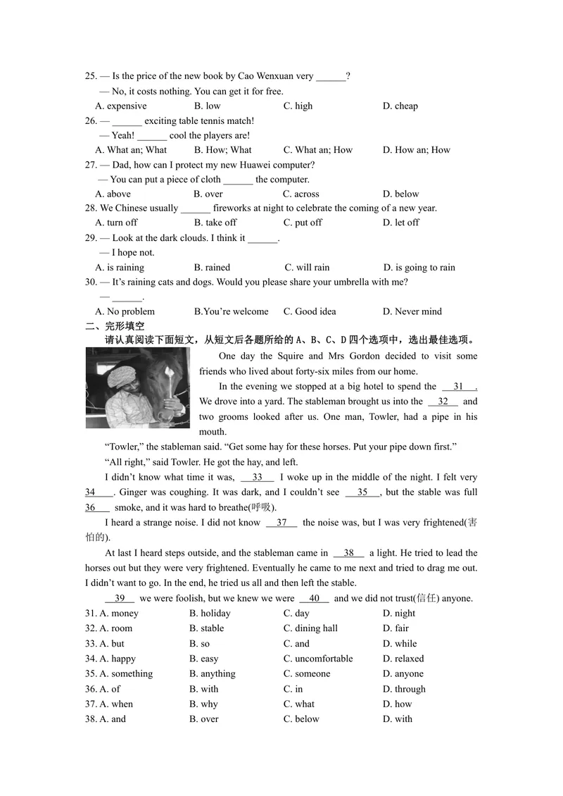 《初中英语七年级下册试题库_0作业_初中全科目同步习题+精品试卷（7-9年级）_25秋初中英语《同步习题+精品试卷》_初中英语（译林版）试卷_《优秀作业单》_八年级》第3页预览