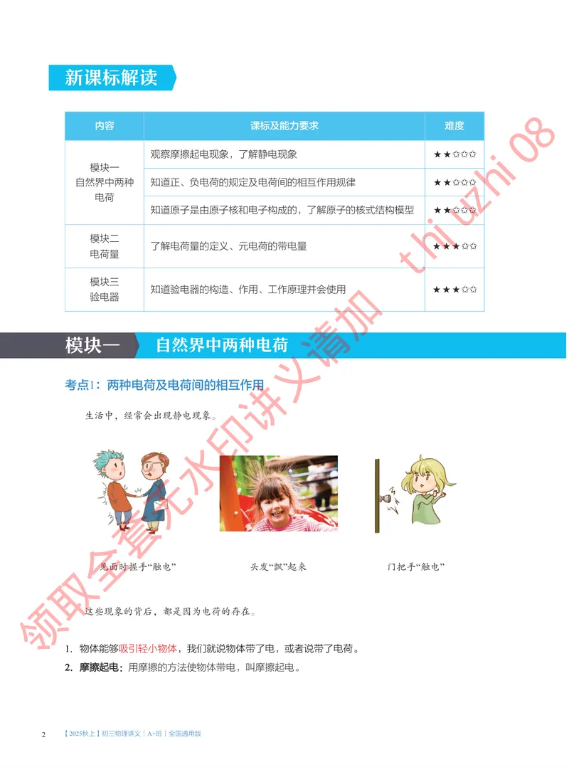 《0.02025秋上初三物理讲义｜A+班｜_26初三网课_2026初三物理谭清军_4.1.2025秋上.A+班初三物理培训班（谭清军）_课堂笔记》第8页预览