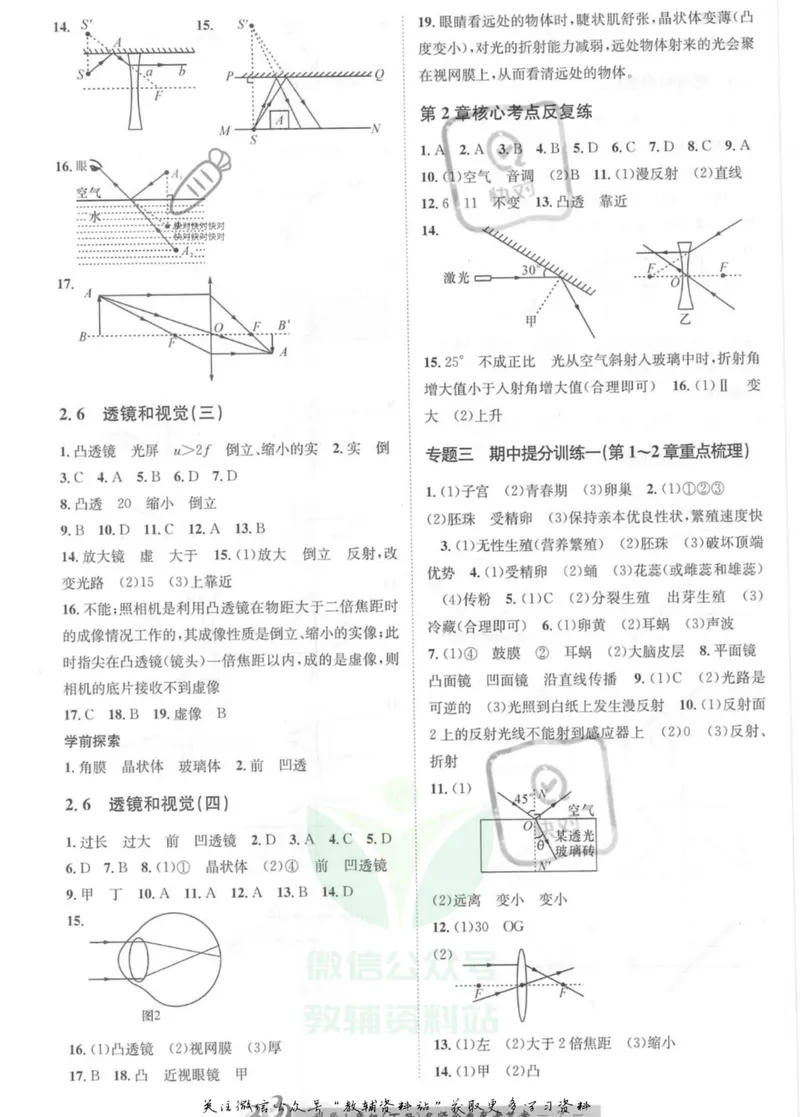 《名师金典七年级下册科学浙教版参考答案_初中全科目同步习题+精品试卷（7-9年级）_25秋初中科学《同步习题+精品试卷》_《名师金典》》第7页预览