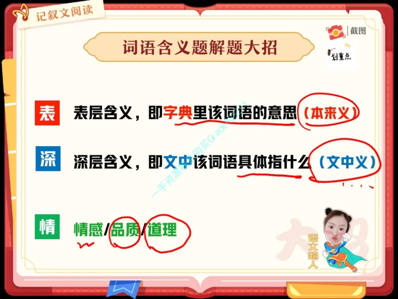《17-01.课堂笔记主讲课中笔记_26初三网课_2026初三语文周立昕_2025初三秋上人文创作自主学习TY·S（2期）-周立昕_课程资料_第14节易错题专项秋S班TY-7》第8页预览