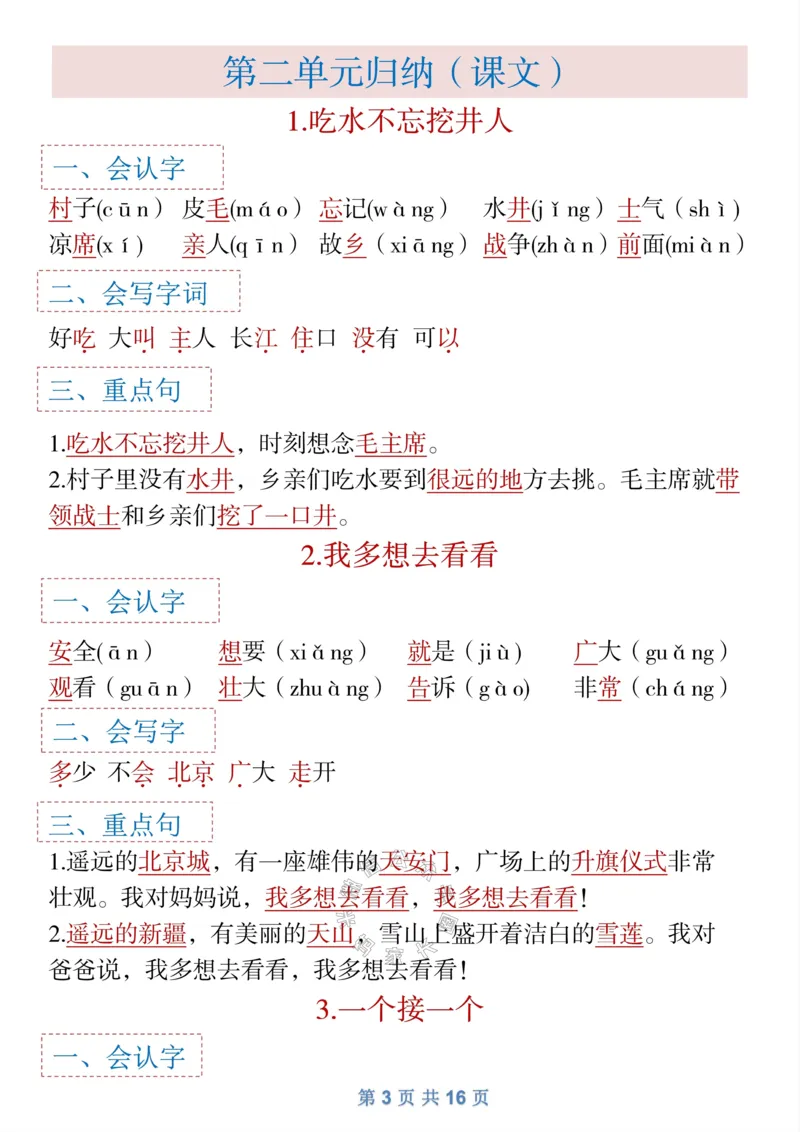 《043.一年级下语文全册识字大全寒假预习_小学1-6年级全科全套_1-6年级全科下册_一年级_其他补充资料_语文资料》第3页预览