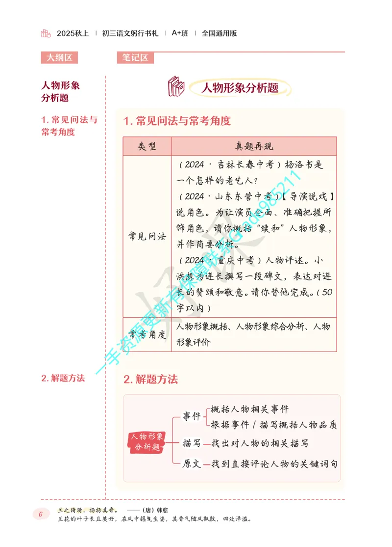 《02.2025秋上初三语文躬行书札_A+班_全国通用版_26初三网课_2026初三语文周立昕_2025初三秋上人文创作自主学习TY·A+（4期）-周立昕_课程资料》第10页预览
