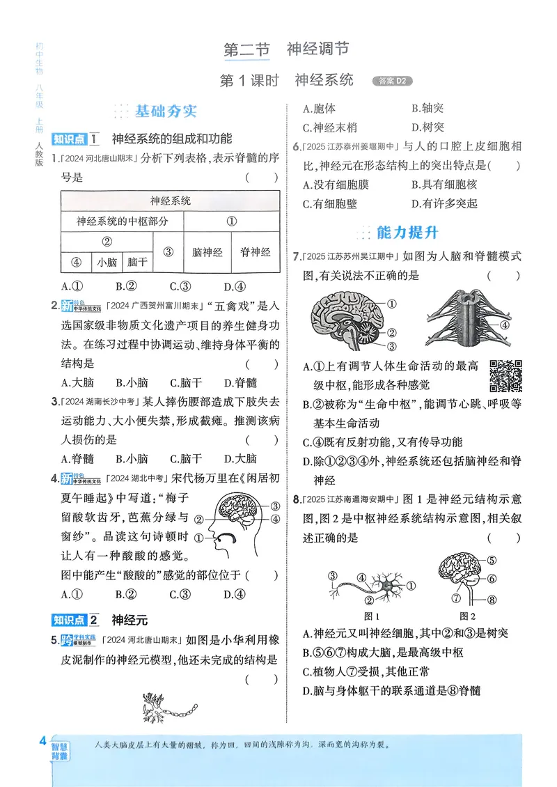 《生物8年级上册_25秋《53同步》初中系列_26版《53同步》八上全科_2026五三同步八上生物》第7页预览