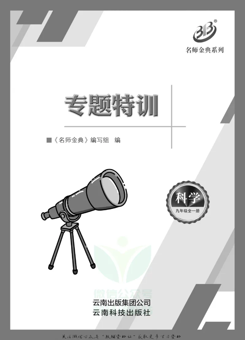 《名师金典九年级全册科学华师版专题特训_初中全科目同步习题+精品试卷（7-9年级）_25秋初中科学《同步习题+精品试卷》_《名师金典》》第2页预览