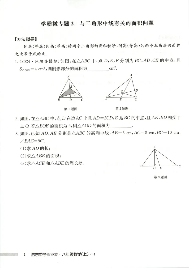 《学霸微专题_初中全科目同步习题+精品试卷（7-9年级）_25秋初中数学《同步习题+精品试卷》_初中数学人教版试卷_初中数学人教版7-9年级上册_《启东中学作业本》25秋_8年级上册》第4页预览