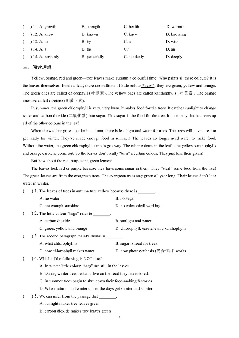 《初中英语九年级上册第2单元Colours单元作业_0作业_初中全科目同步习题+精品试卷（7-9年级）_25秋初中英语《同步习题+精品试卷》_初中英语（译林版）试卷_《优秀作业单》_九年级》第3页预览