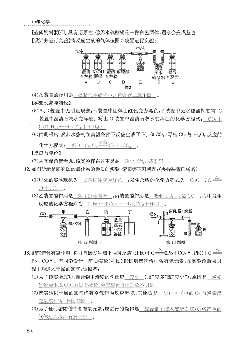 《新动力-一品中考螺旋复习法-化学-B精练本教师用书_初中全科目同步习题+精品试卷（7-9年级）_25秋初中化学《同步习题+精品试卷》_初中化学（人教版）试卷_《一品中考螺旋复习法》25春》第8页预览