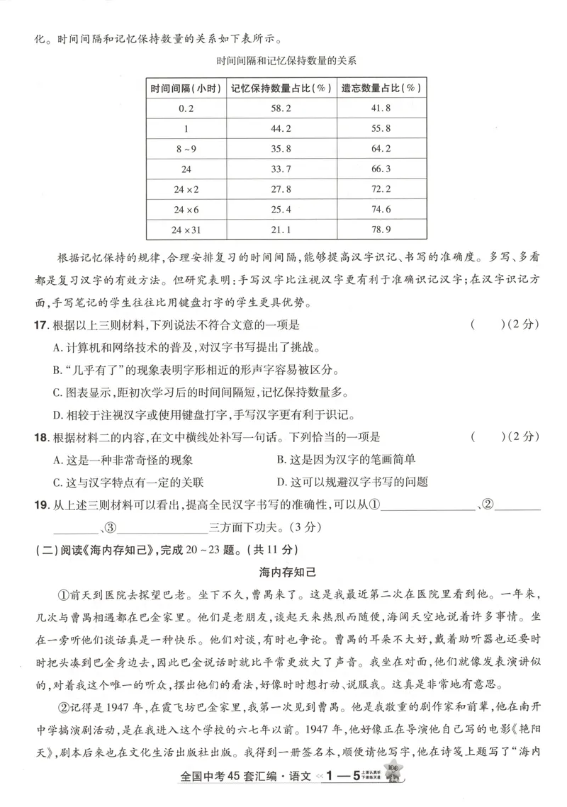 《2025《全国各省市45套•中考试卷汇编》语文A4_2025版金考卷《45套中考试卷汇编》初中7科全（全国、各地多版本）》第10页预览