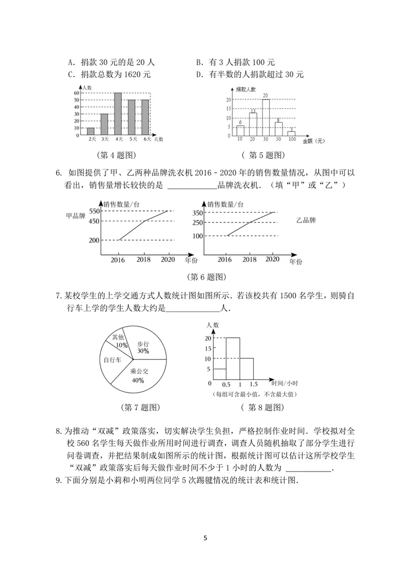 《数学八年级下册第7章数据的搜集、整理、描述作业_0作业_初中全科目同步习题+精品试卷（7-9年级）_25秋初中数学《同步习题+精品试卷》_初中数学苏科版试卷_《优秀作业单》_八年级》第5页预览