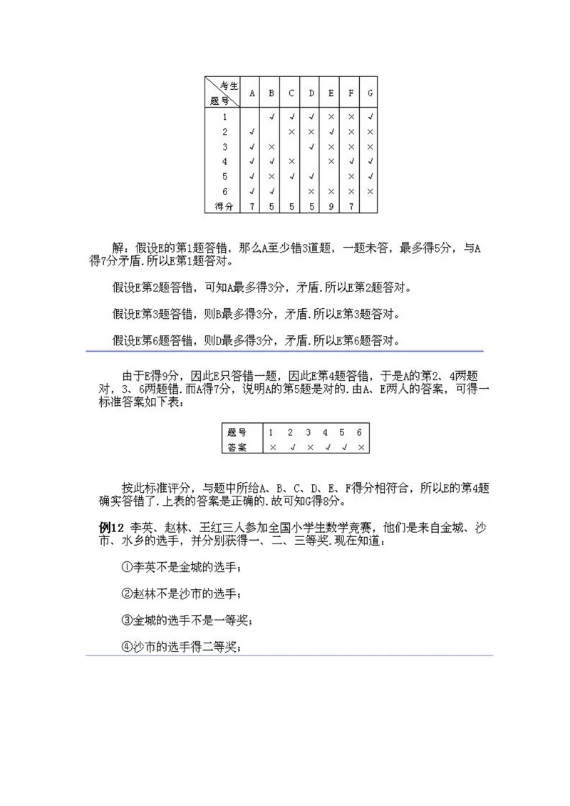 《小学五年级下册数学奥数知识点讲解第11课《逻辑推理2》试题附答案_小学1-6年级全科全套_2024更新专题_小学奥数专题资料_5、小学奥数五年级》第4页预览