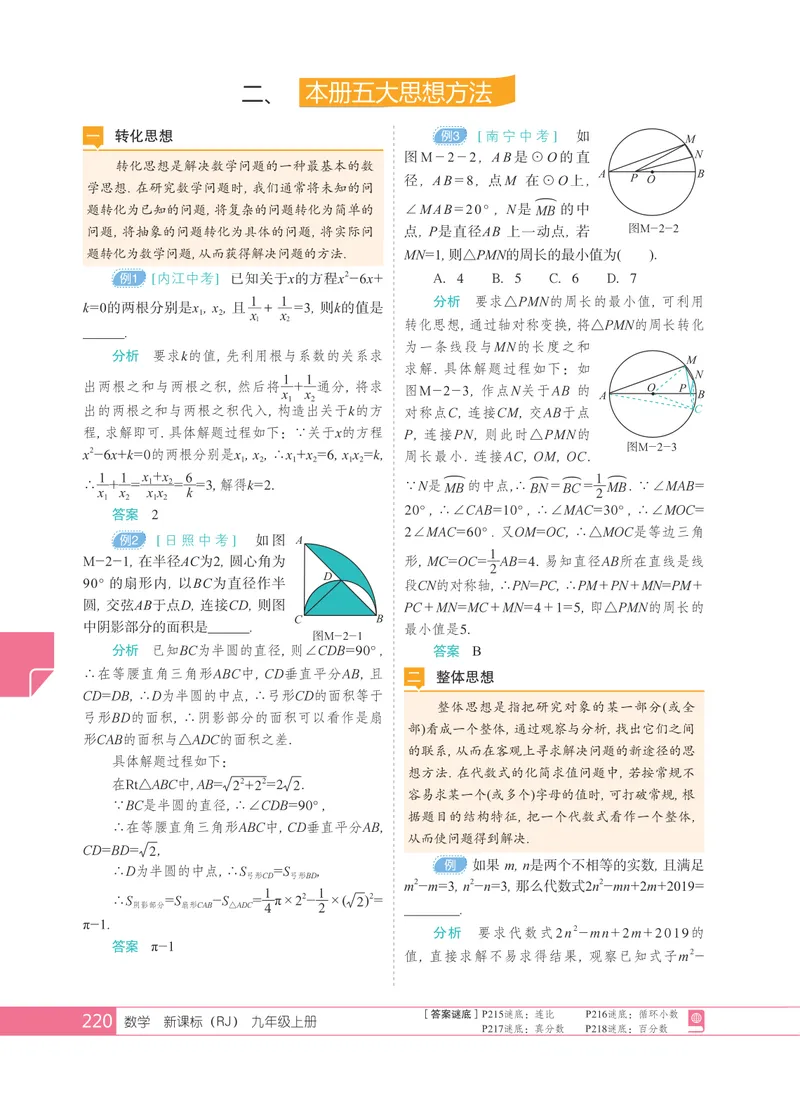 《本册五大思想方法_初中全科目同步习题+精品试卷（7-9年级）_25秋初中数学《同步习题+精品试卷》_初中数学人教版试卷_初中数学人教版7-9年级上册_《全品期末复习卷》_1.全品期末备考》第1页预览
