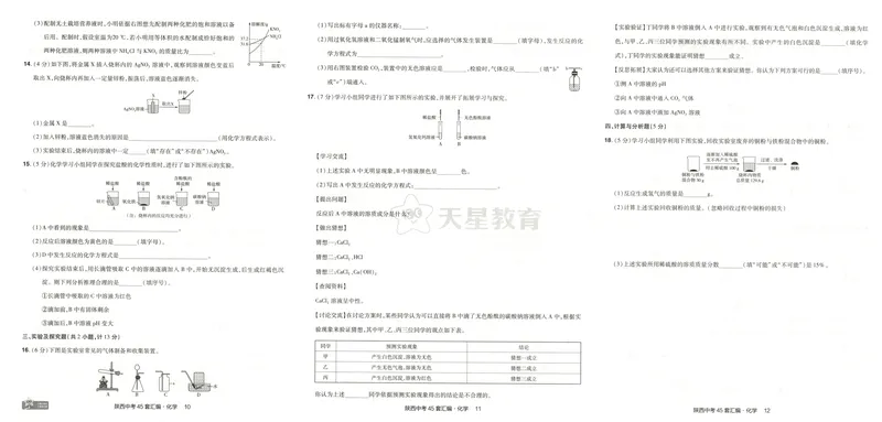 《2025金考卷中考试卷汇编45套陕西化学_2025版金考卷《45套中考试卷汇编》初中7科全(全国、各地多版本)_2025版金考卷《45套中考试卷汇编》初中语文、数学、英语、物理、化学(陕西)》第10页预览