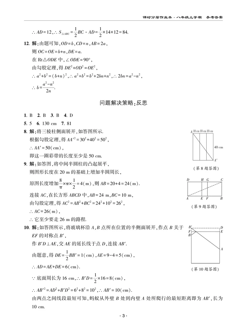 《柚学-课时分层作业本-数学-8上AB部分答案_初中全科目同步习题+精品试卷（7-9年级）_25秋初中数学《同步习题+精品试卷》_初中数学北师大试卷_上册_《课时分层作业本》2025版》第3页预览