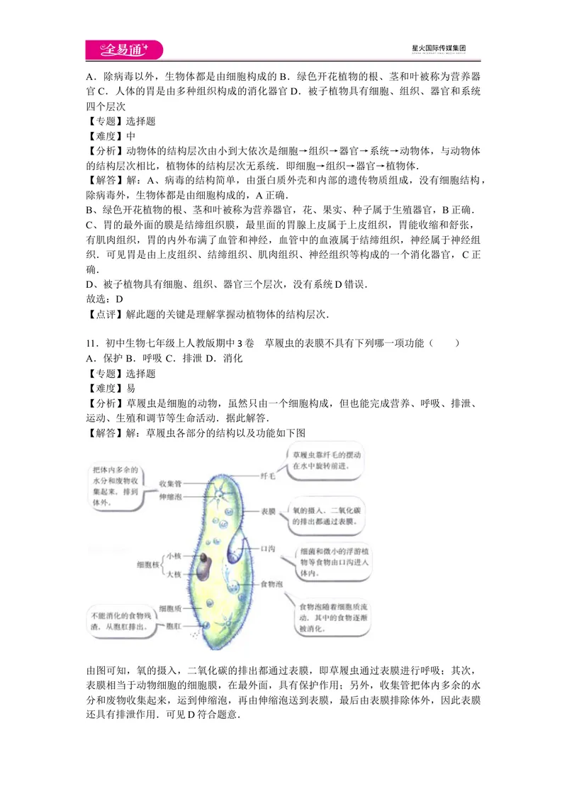《期中3卷_初中全科目同步习题+精品试卷（7-9年级）_25秋初中生物《同步习题+精品试卷》_初中生物试卷（人教版）_《同步试题》_同步试题资源包（7A）_期中期末卷》第5页预览