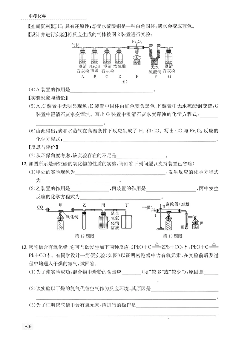 《新动力-一品中考螺旋复习法-化学-B精练本_初中全科目同步习题+精品试卷（7-9年级）_25秋初中化学《同步习题+精品试卷》_初中化学（人教版）试卷_《一品中考螺旋复习法》25春》第10页预览