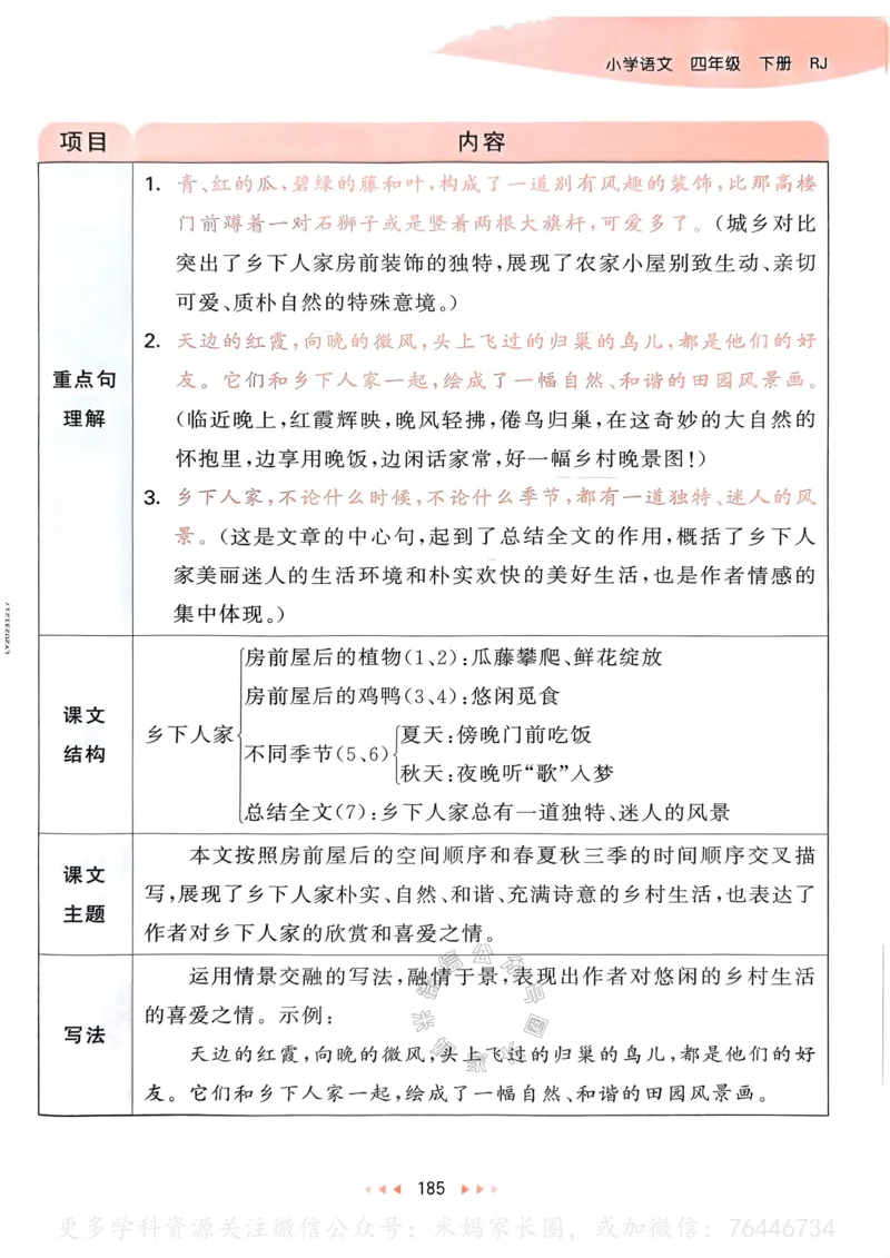 《059.24春语文53天天练四年级下册课堂笔记公众号：米妈家长圈_小学1-6年级全科全套_1-6年级全科下册_四年级_其他补充资料_语文资料》第6页预览