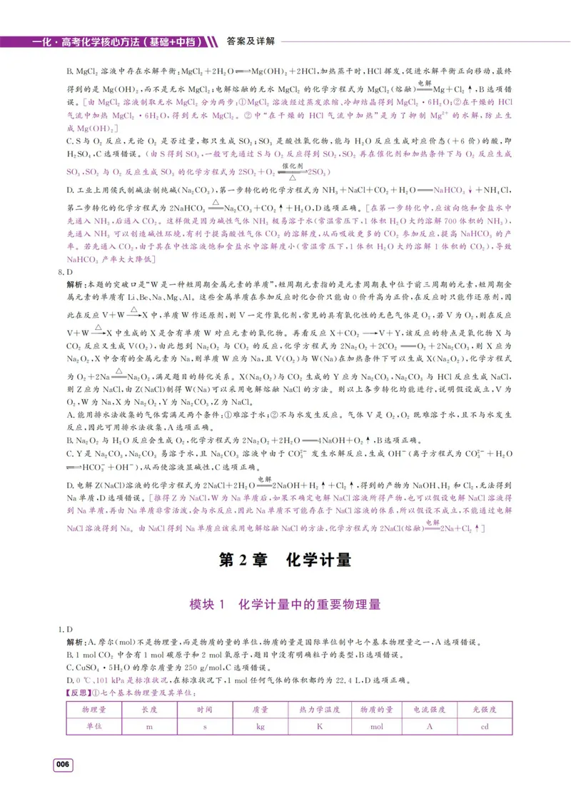 《2027《高考化学必刷100讲》基础+中档版-答案册_8.28_2027《一化•核心方法必刷100讲》（基础+中档）（高考）（化学）》第6页预览