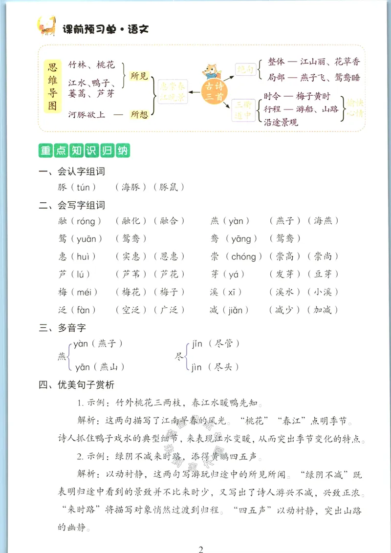 《061.语文红逗号课前预习单三年级下册公众号：米妈家长圈_小学1-6年级全科全套_1-6年级全科下册_三年级_其他补充资料_语文资料》第6页预览