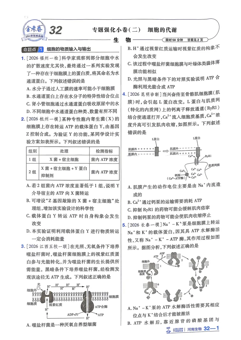 《强化小卷_2027金考卷45套_2027《天星教育•金考卷优秀模拟试卷汇编45套》(高考)(地区版)_2027《天星教育•金考卷优秀模拟试卷汇编45套》(高考)(物化生)(河南专用)_907》第5页预览
