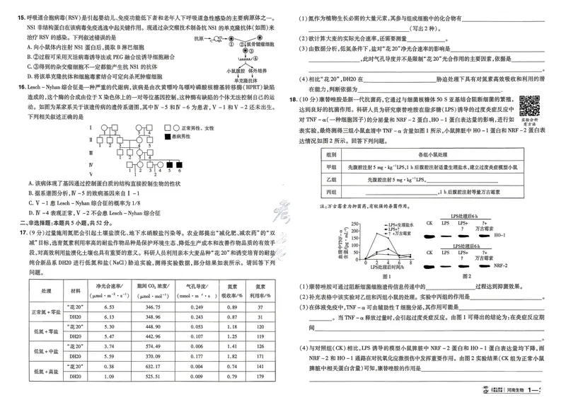 《河南生物A3_2027金考卷45套_2027《天星教育•金考卷优秀模拟试卷汇编45套》(高考)(地区版)_2027《天星教育•金考卷优秀模拟试卷汇编45套》(高考)(物化生)(河南专用)》第8页预览