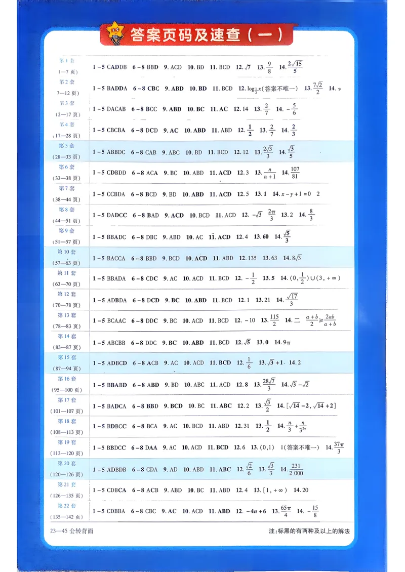 《数学6维解析册新高考1卷45套卷27版_2027金考卷45套_2027《天星教育•金考卷优秀模拟试卷汇编45套》（高考）（语数英）（新高考I卷版）_2、数学新考高1卷45套》第2页预览