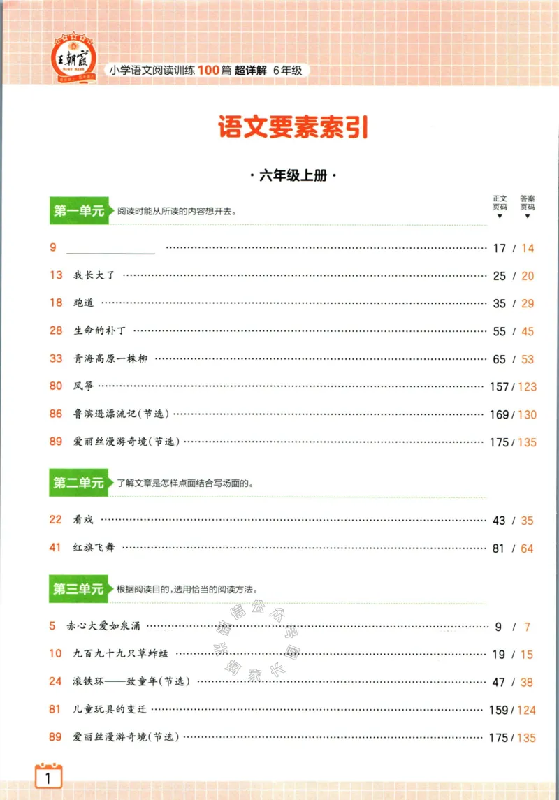 《059.王朝霞小学语文阅读训练100篇六年级（有答案）_小学1-6年级全科全套_1-6年级全科下册_六年级_其他补充资料_语文资料》第8页预览