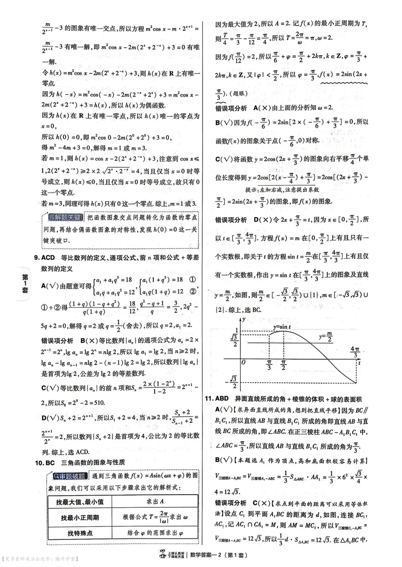 《2027版金考卷45套数学新高考版6维解析册_2027金考卷45套_2027《天星教育•金考卷优秀模拟试卷汇编45套》（高考）（语数英）（新高考版）》第6页预览
