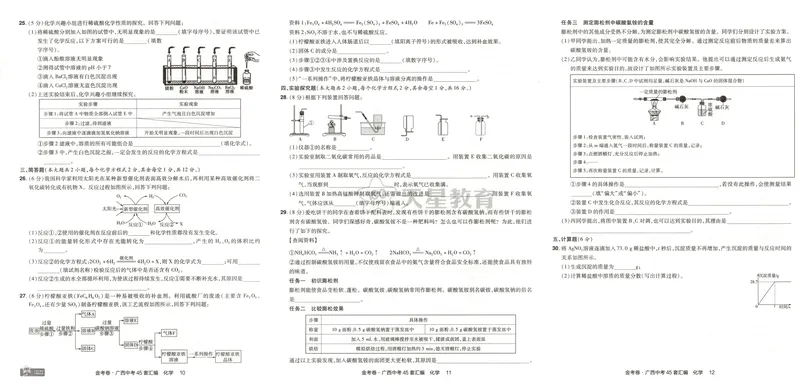《金考卷中考试卷汇编45套广西化学_2025版金考卷《45套中考试卷汇编》初中7科全（全国、各地多版本）_2025版金考卷《45套中考试卷汇编》初中语文、数学、英语、物理、化学（广西）》第10页预览