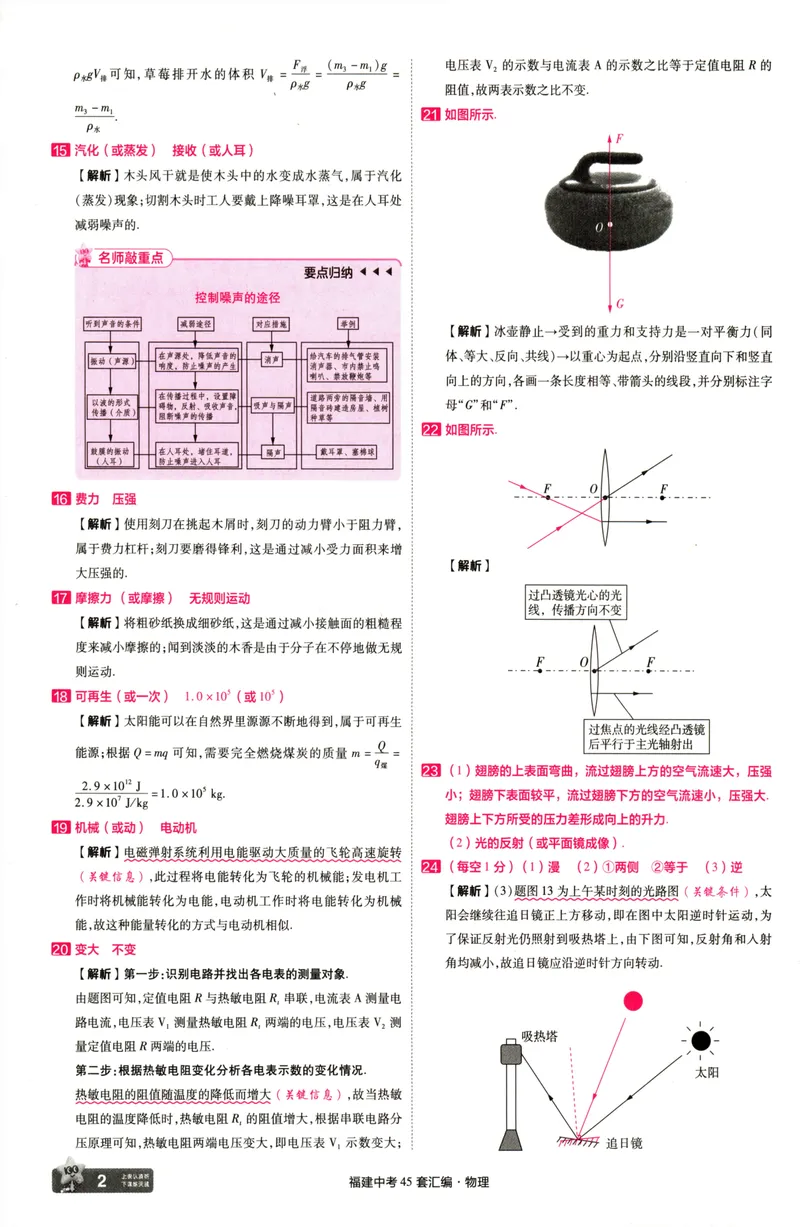 《物理讲评式解析-100_2025版金考卷《45套中考试卷汇编》初中7科全（全国、各地多版本）_2025天金考卷《45套中考试卷汇编》初中语文、数学、英语、物理、化学、道法（福建）》第4页预览
