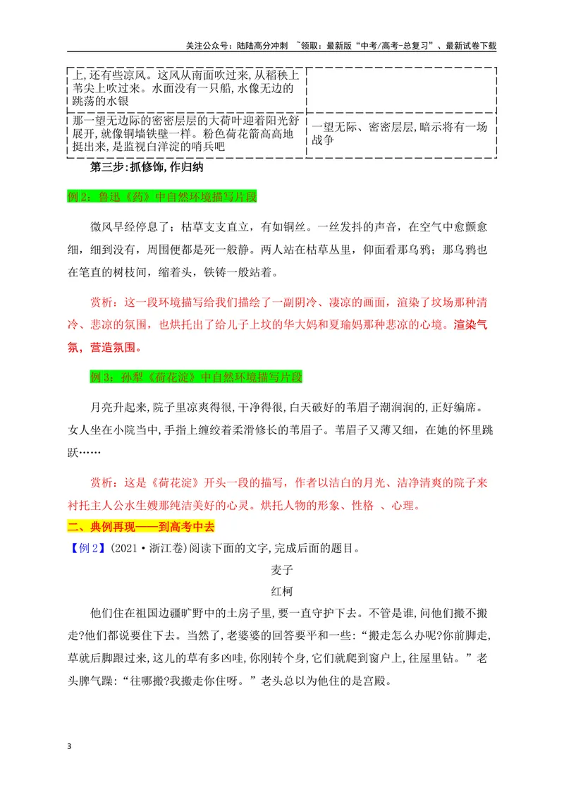 《11分析小说环境描写的特点（从教材中来，到高考中去）_一轮复习_2025年_2025年高考语文一轮复习之文学类阅读（全国通用）_资料_1-资料》第3页预览