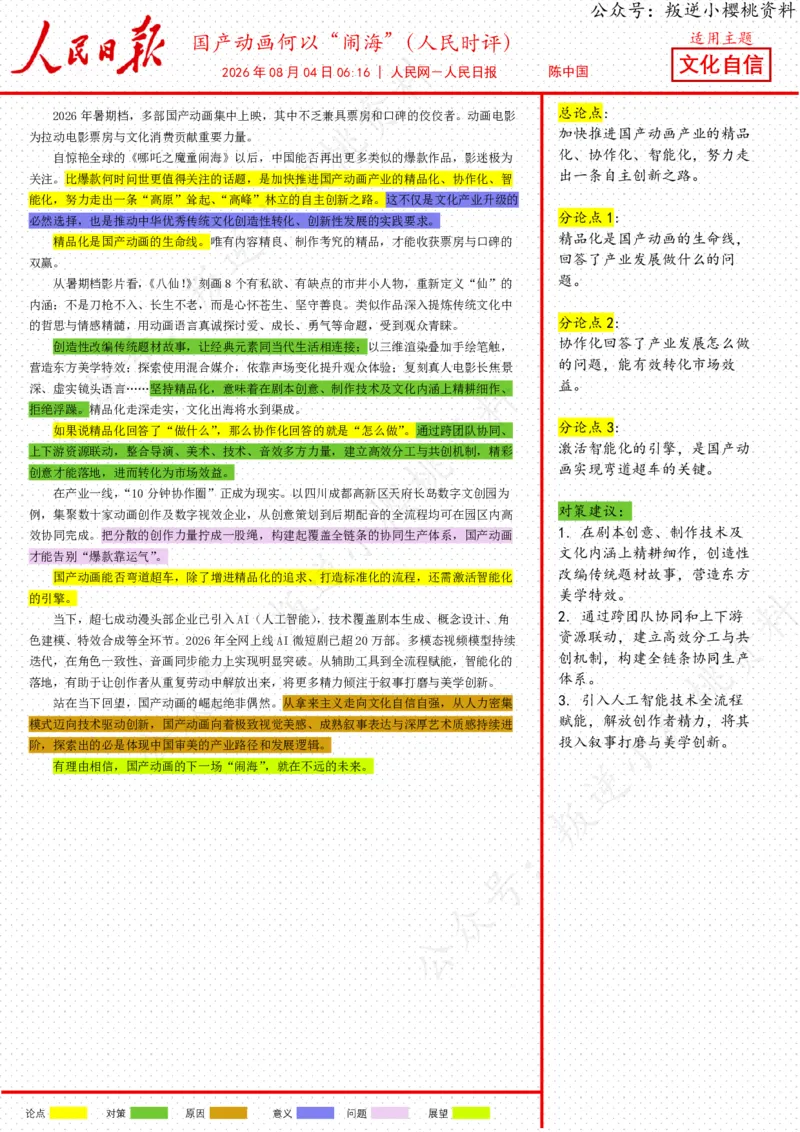 《04日-国产动画何以“闹海”（人民时评）_3539.2027北京定向选调_08选调高分范文+写作素材+申论刷题集_20、人民日报范文每日精讲（按月更新）_8月人民日报精读》第1页预览