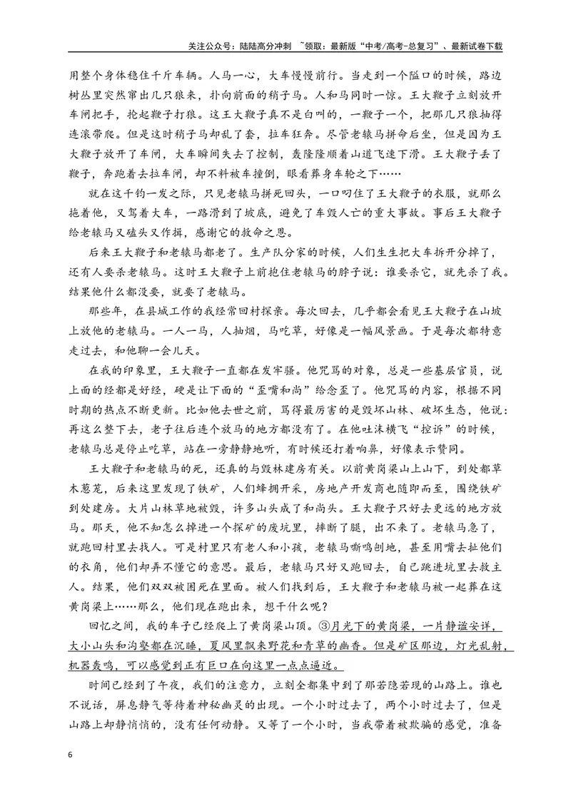 《02文学类文本阅读真题综合训练（二）（全国通用）（解析版）_一轮复习_2024年_2024高考语文一轮复习文学类小说散文阅读全国通用_资料》第6页预览