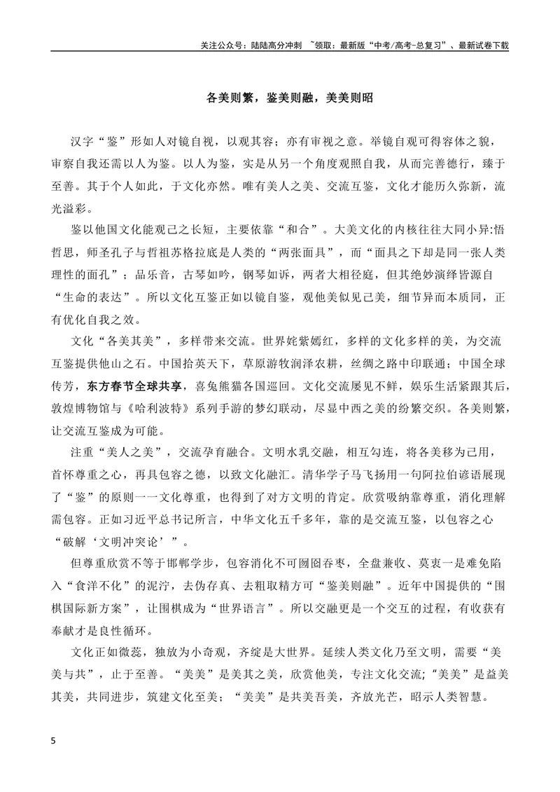 《12月素材春节成为联合国假日，在世界舞台绽放中华文化之美（全国通用）_专项复习_2024年_2024新高考语文满分作文素材论题论点论证议论文热点写作_09热点素材+高分实用写作技巧》第5页预览