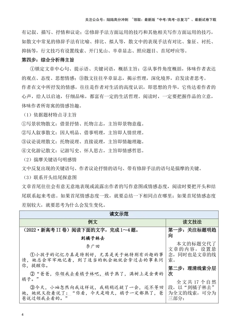 《01散文整体阅读指导原卷版_专项复习_2025年_2025年新高考语文文学类文本之散文阅读》第4页预览