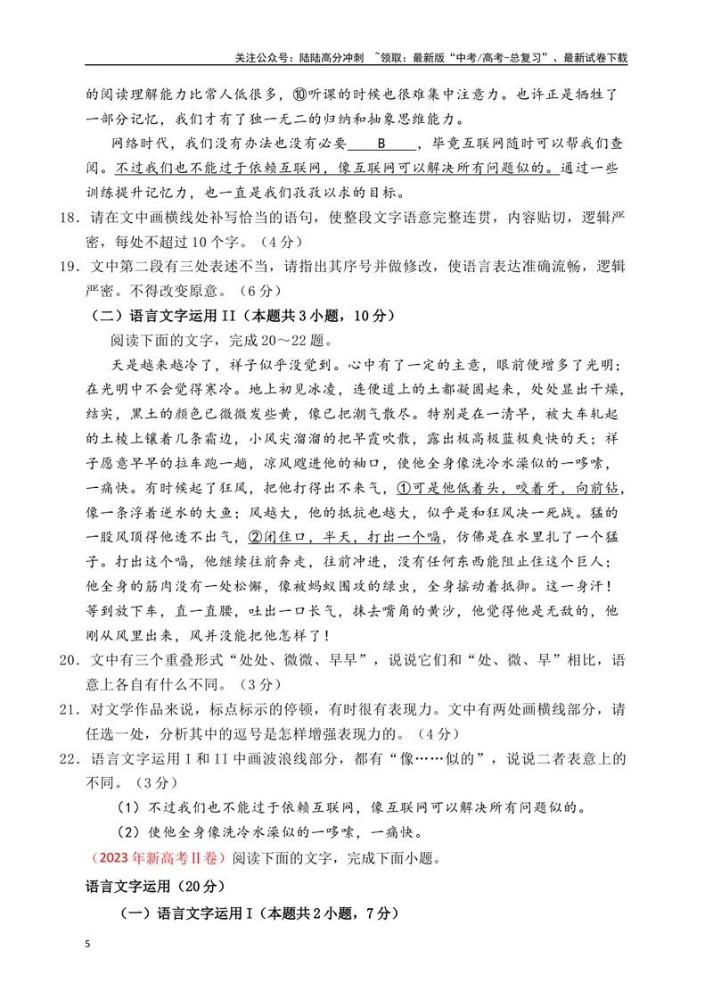 《012023-2024年高考语言文字运用真题练（原卷版）_一轮复习_2025年_2025年高考语文一轮复习阅读鉴赏全国通用_资料_4-语言文字运用》第5页预览