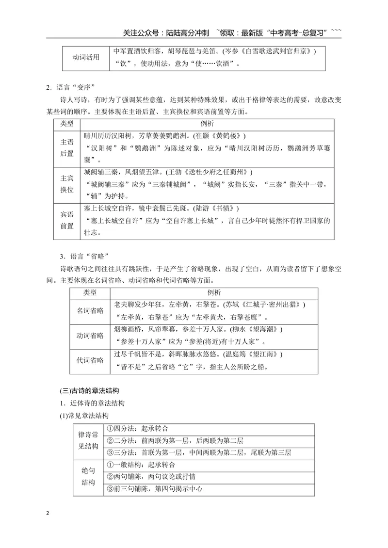 《01古诗特点与教材关联梳理(体裁+结构+题材+意象)-（全国通用）_一轮复习_2026年-语文一轮复习_2026年高考语文一轮复习之古诗文专题（全国通用）-G387_资料》第2页预览