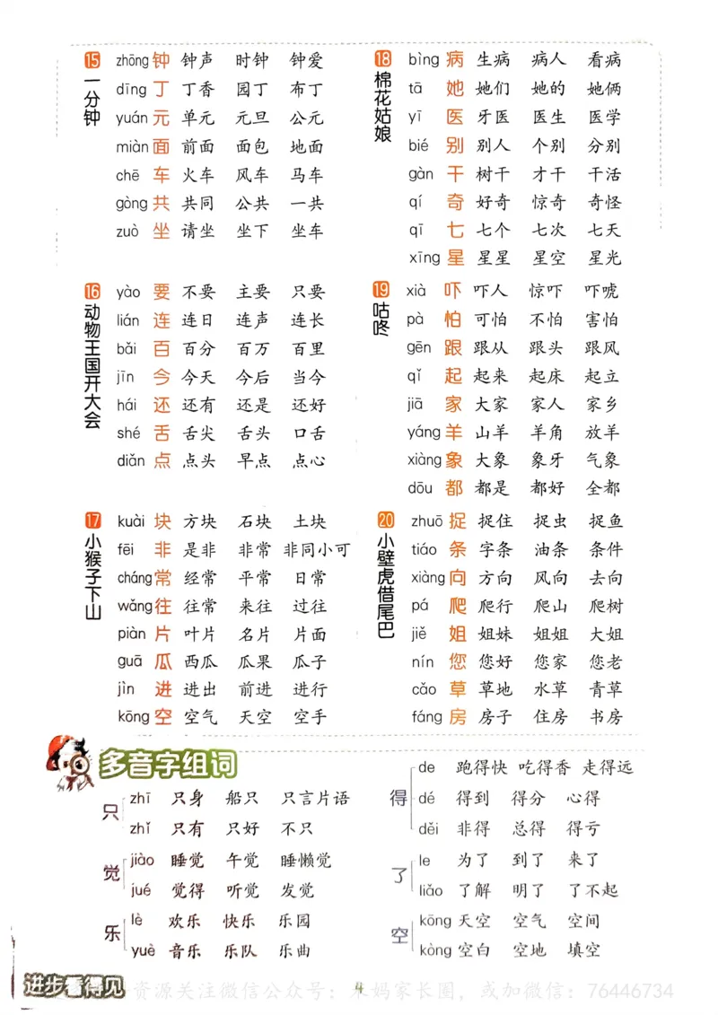 《069.24春语文53天天练一下字卡_小学1-6年级全科全套_1-6年级全科下册_一年级_其他补充资料_语文资料》第4页预览