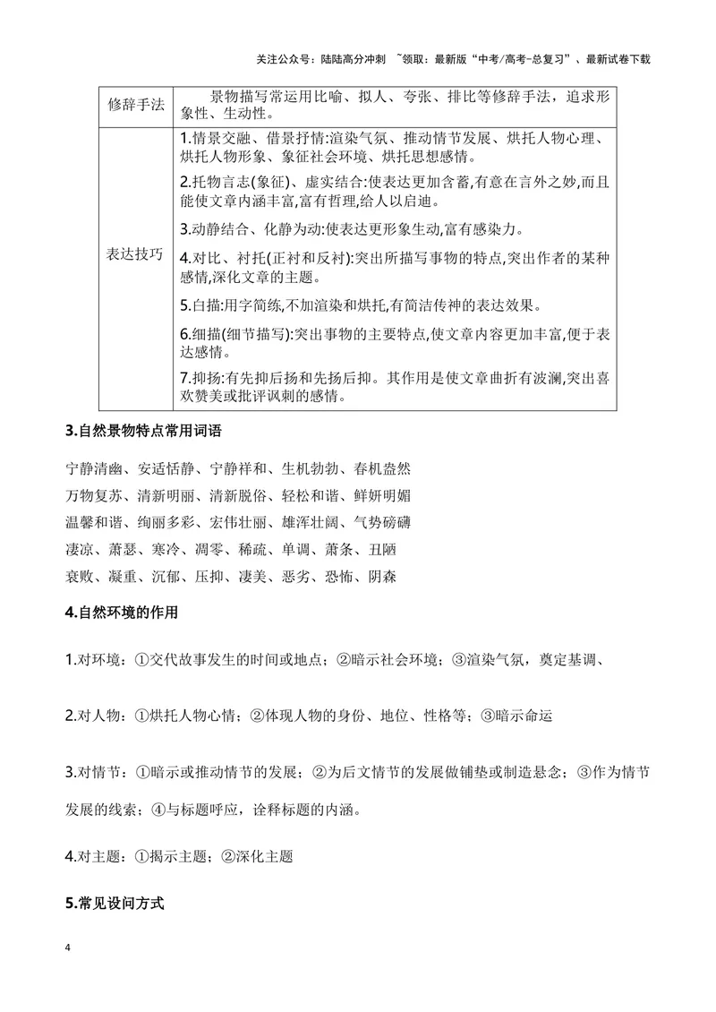 《11小说自然环境描写的手法和作用（教考衔接教材典例）（全国通用）_一轮复习_2024年_2024高考语文一轮复习文学类小说散文阅读全国通用_资料》第4页预览
